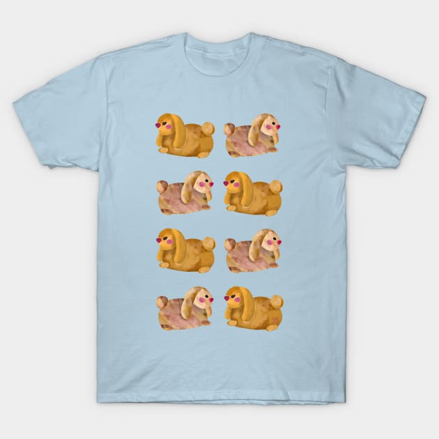 Luv Bunnies Galore - browns T-Shirt by Ipoole